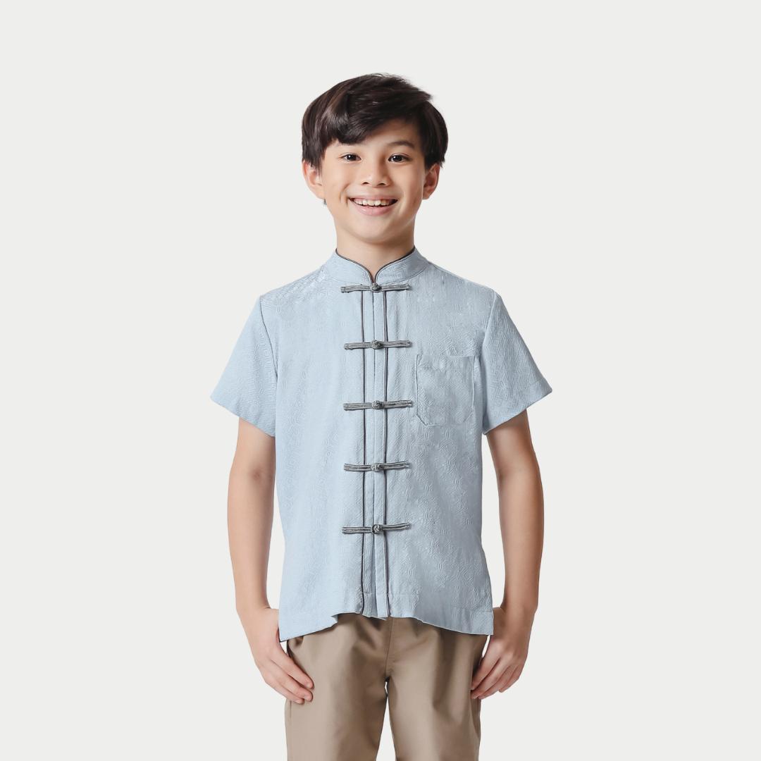 ⁠ZIEL KIDS - Yong Cheongsam | CNY 2026 | Atasan Qipao Rayon Dobby Premium | Couple Dad & Boy