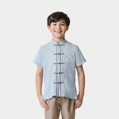 ⁠ZIEL KIDS - Yong Cheongsam | CNY 2026 | Atasan Qipao Rayon Dobby Premium | Couple Dad & Boy