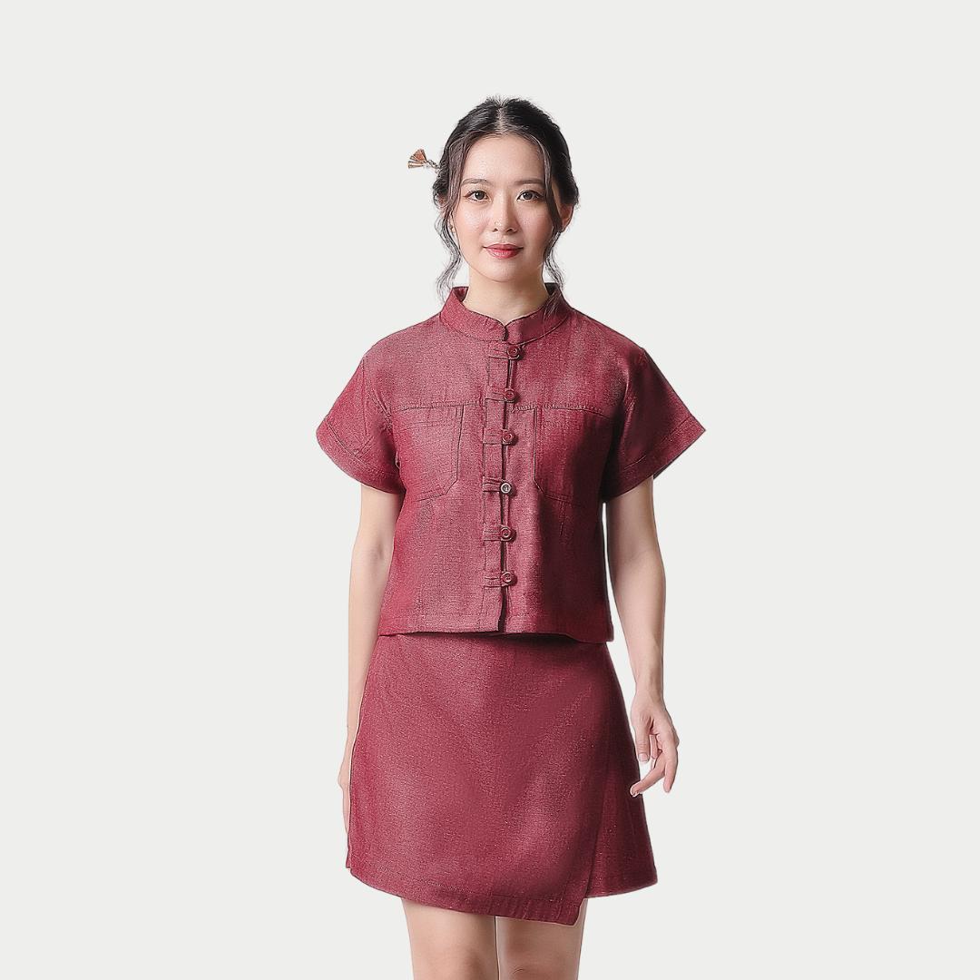 ⁠ZIEL KIDS - Yuan Set | CNY 2026 | Setelan Cheongsam Qipao Denim Cotton Premium | Couple Mom & Girl