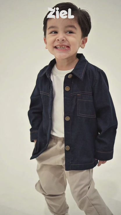 ZIEL KIDS - Elden Top Kemeja Anak Laki-Laki Jeans Premium
