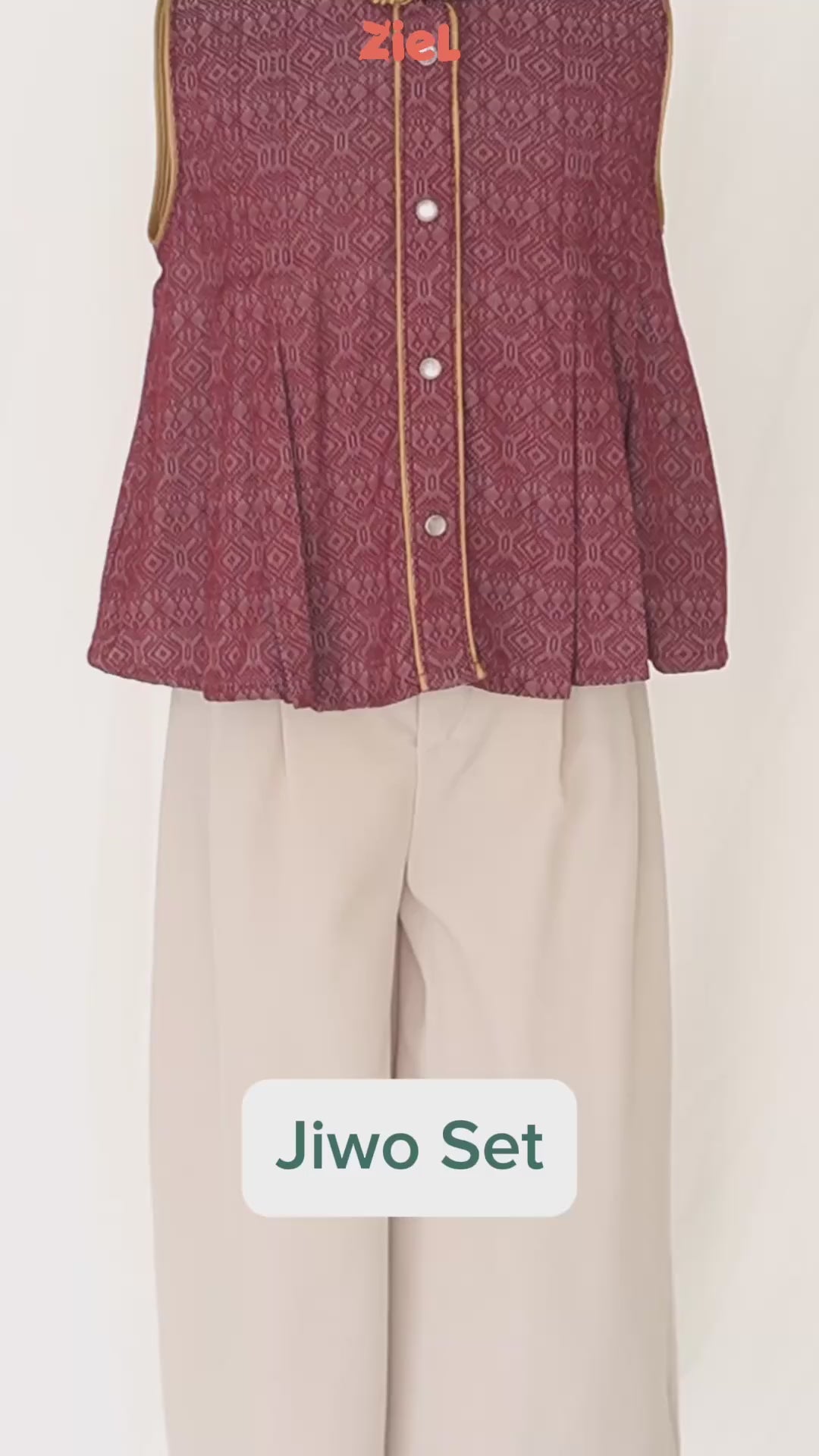 ZIEL KIDS - Jiwo Set | CNY 2026 | Setelan Cheongsam Qipao Rayon Semiwool Premium | Couple Mom & Girl