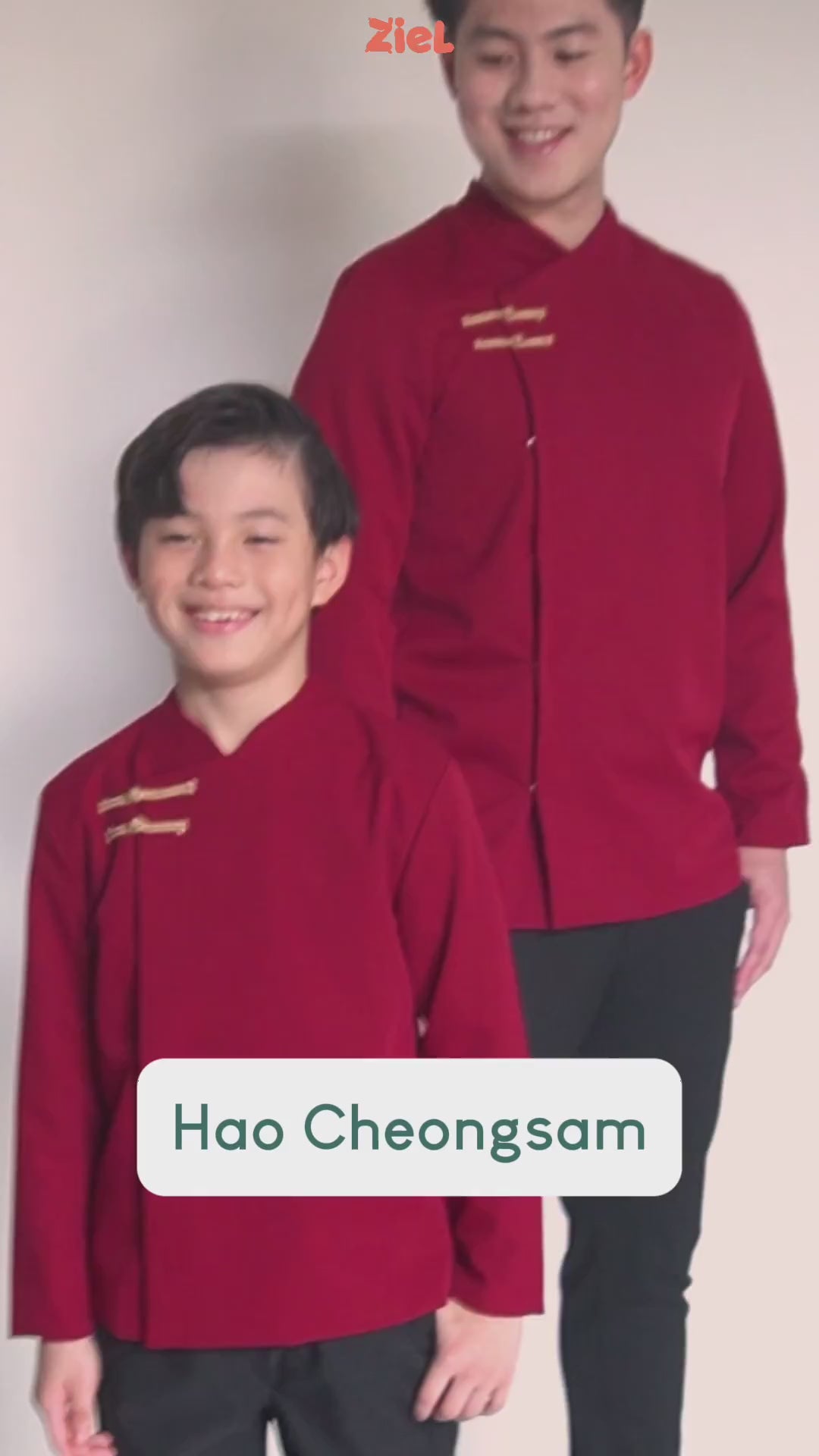⁠ZIEL KIDS - Hao Cheongsam | CNY 2026 | Atasan Qipao Semiwool Premium | Couple Dad & Boy