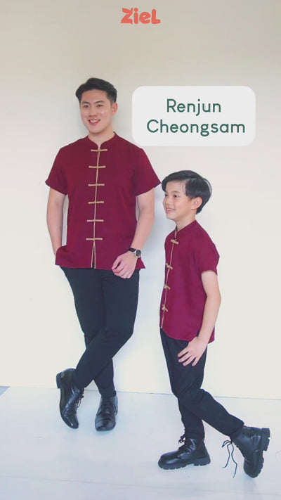 ⁠ZIEL KIDS - Renjun Cheongsam | CNY 2026 | Atasan Qipao Jacquard Premium | Couple Dad & Boy