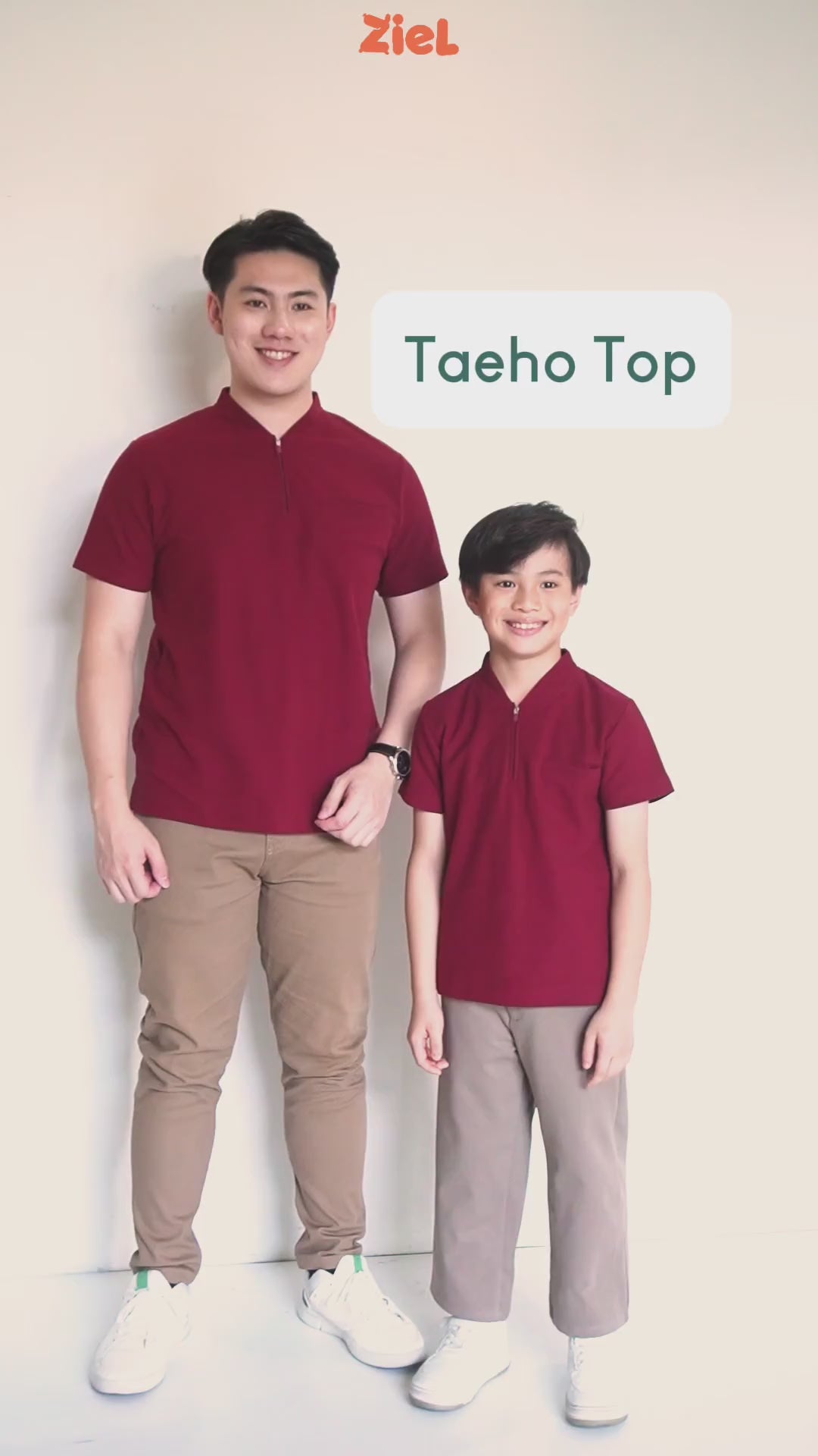 ⁠ZIEL KIDS - Taeho Top | CNY 2026 | Atasan Cheongsam Qipao Cotton Premium | Couple Dad & Boy
