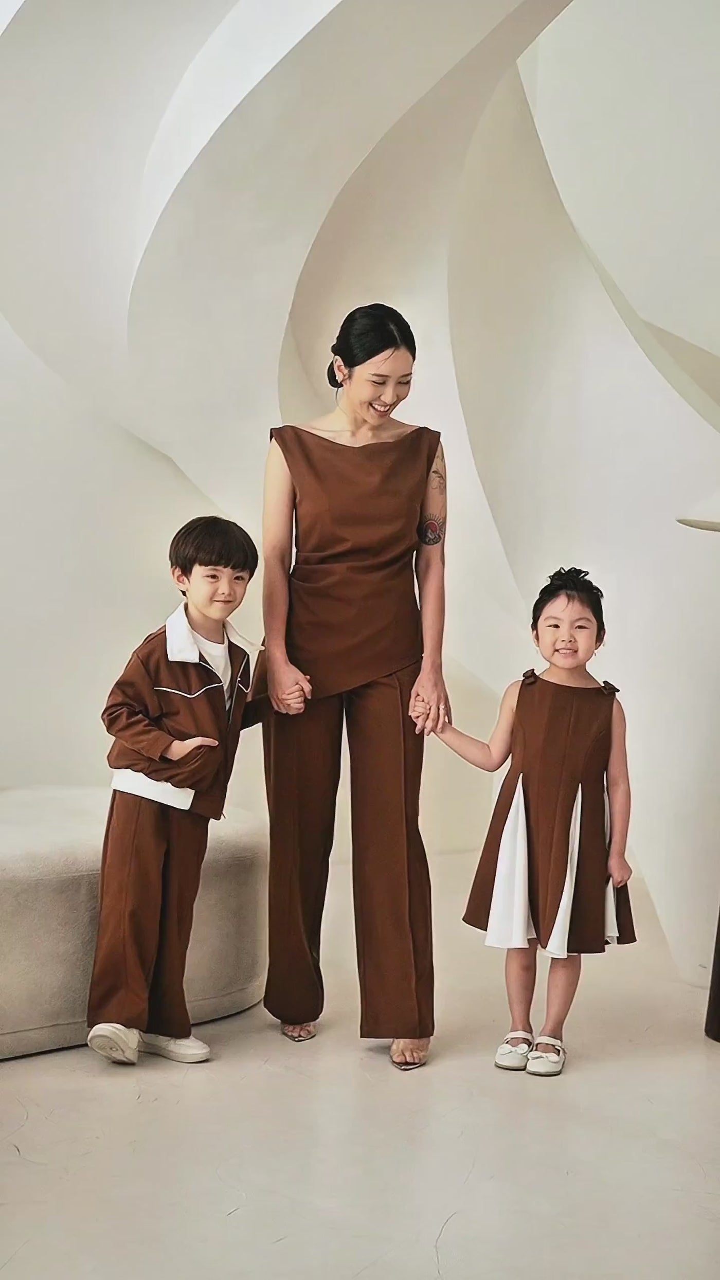 ZIEL x VERENA - Hayami Top Atasan Semiwool Premium Couple Mom & Girl