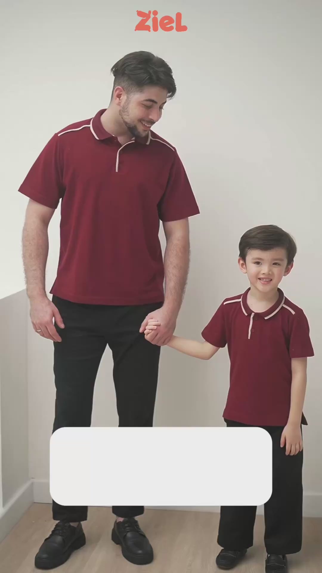 ZIEL KIDS - Alder Top Polo Shirt Atasan Katun Premium Couple Dad & Boy