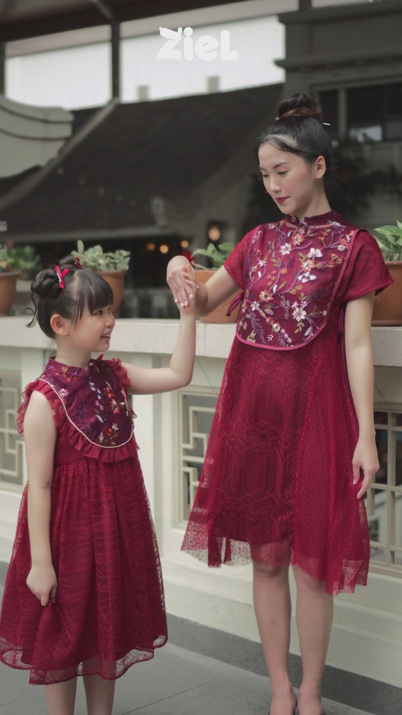 ZIEL KIS - Saeri Dress | Cheongsam | Couple Mom & Girl