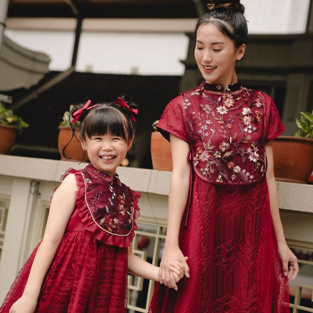 ZIEL KIS - Saeri Dress | Cheongsam | Couple Mom & Girl