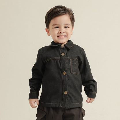 ZIEL KIDS - Elden Top Kemeja Anak Laki-Laki Jeans Premium